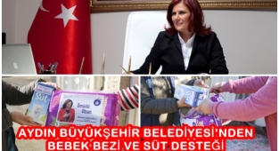 AYDIN BÜYÜKŞEHİR BELEDİYESİ’NDEN BEBEK BEZİ VE SÜT DESTEĞİ