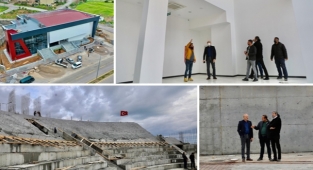 BAŞKAN ATABAY AMFİ TİYATRO VE GENÇLİK MERKEZİNDEKİ YERİNDE ÇALIŞMALARI DENETLEDİ