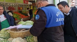 Bursa Kestel'de semt pazarlarına Zabıta denetimi
