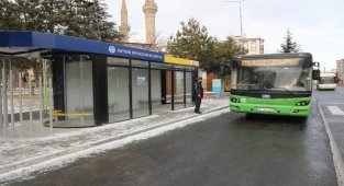 Kayseri Talas'ta kırsal aktarması için özel durak