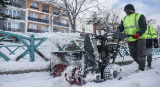 Kütahya'da kar ekibi iş başında