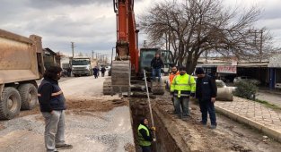 Manisa Akhisar'da prestij cadde çalışmaları devam ediyor