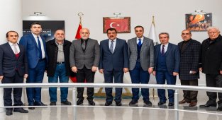 MEV Malatya Şube Başkanı ve Yönetiminden Başkan Gürkan'a ziyaret