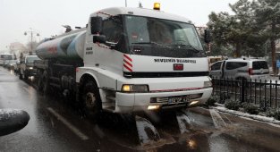 Nevşehir'de buzlanmaya karşı solüsyon atılımı