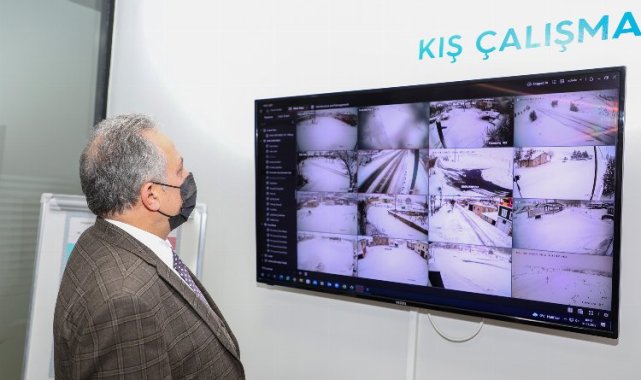 Kayseri Talas'tan kar çalışması