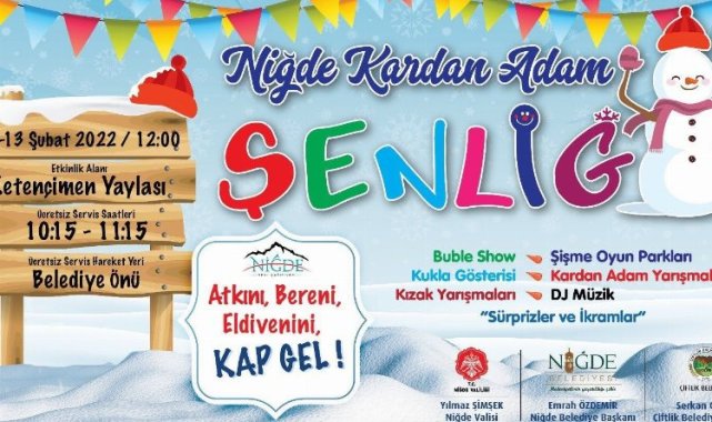 Ketençimen Yaylası'nda kardam adam şenliği