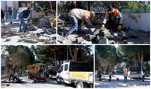 KUŞADASI’NIN FARKLI MAHALLELERİNDE EŞ ZAMANLI YOL BAKIM ÇALIŞMASI