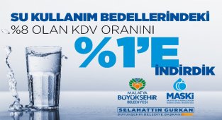 MASKİ su fiyatlarında KDV indirimi yaptı