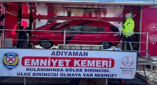 Adıyaman'da emniyet kemerinin önemi anlatıldı