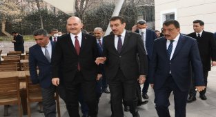 Başkan Gürkan, muhtarlarla birlikte Bakan Soylu ile Ankara'da bir araya geldi