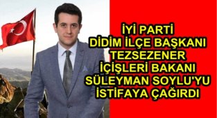 Başkan Tezsezener; İçişleri Bakanı Görevden Affını İstemelidir