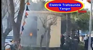 Elektrik trafosunda yangın Paniğe neden Oldu