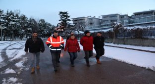 Kocaeli İzmit'te Hürriyet, Kuruçeşme’de kar denetimine çıktı