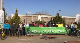 Kocaeli İzmit'te pedallar Orman Haftası için çevrildi