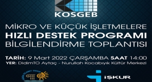 KOSGEB Hızlı Destek Program Bilgilendirme Toplantısı