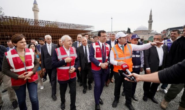 İmamoğlu ve İBB bürokratlarından bilgi aldı: Kılıçdaroğlu'ndan Süleymaniye ve Yerebatan ziyareti