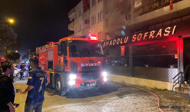İŞYERİNDEKİ YANGIN KORKUTTU