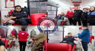 Kilis Emniyet Teşkilatı'ndan, kan bağışı