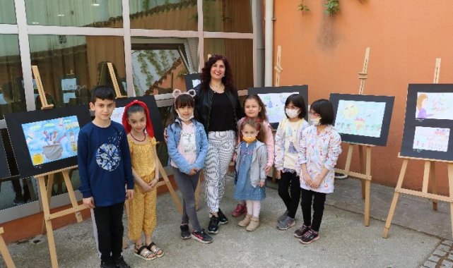 Minik öğrencilerin Resimleri Turizm Haftası'nda sergilendi