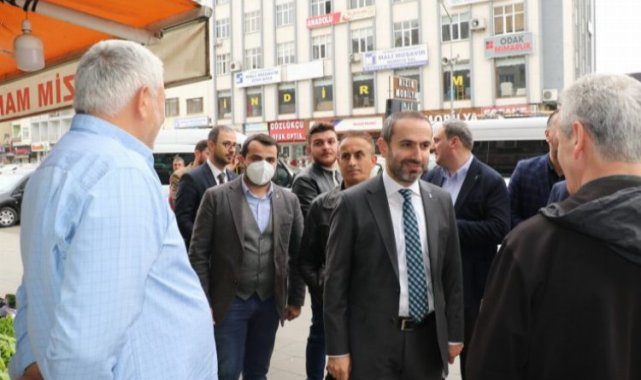 Rize AK İl Başkanı İshak Alim'den Pazar esnafına ziyaret