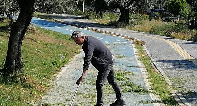 Balıkesir Edremit'te yeşil alanlara bakım