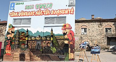 Bursa'da trafolara Türk Dünyası kamuflajı