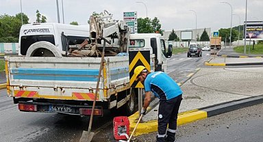 Kuvvetli yağışta Sakarya Büyükşehir'den anında müdahale
