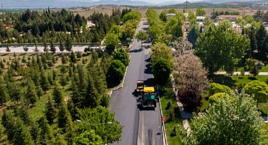 Malatya'da Şehir Mezarlığı'na asfalt çalışması