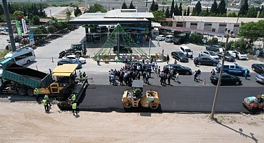 Manisa Akhisar'da asfalt çalışması