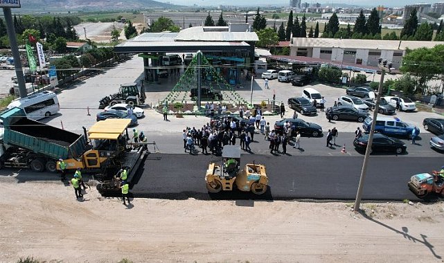 Manisa Akhisar'da asfalt çalışması