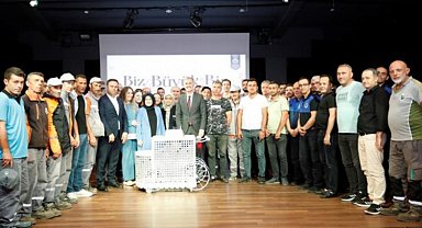Bursa İnegöl'de belediye personeline 'toplu' doğum günü