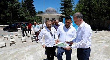 Bursa İnegöl'ün fatihi Turgut Alp'in türebesinde restorasyon sürüyor