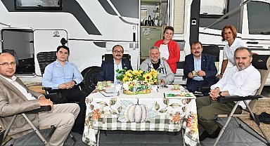 Bursa'da kamp ve karavan tutkunları Harmancık'ta buluştu