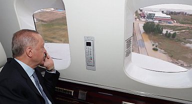 Cumhurbaşkanı Erdoğan havadan inceledi