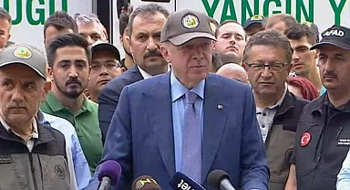 Cumhurbaşkanı Erdoğan: Yangın büyük oranda kontrol altına alındı