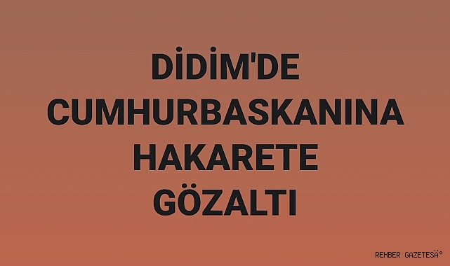 Didim'de Cumhurbaşkanına Hakarete Gözaltı