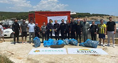 Edirne İbrice sahilinde deniz dibi temizliği