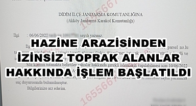 İZİNSİZ TOPRAK ALANLARA SUÇ DUYURUSU