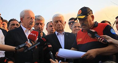 Kılıçdaroğlu, Başkan Gürün'le yangın bölgesinde incelemelerde bulundu