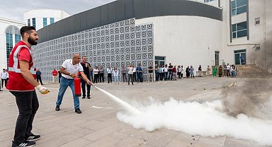 Malatya'da MASKİ yangın eğitiminde