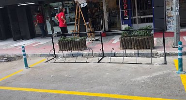 Manisa'da motosiklet ve bisikletler için yeni park noktaları