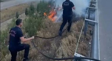 Muğla'dan dönen Kocaeli İtfaiyesi İzmir'de bir yangına müdahale etti