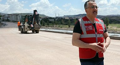 Nevşehir'de asfalt çalışması sürüyor