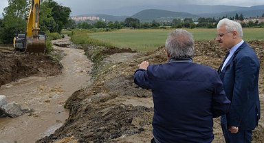 Vali Kılıç, taşkın sonrası çalışmaları yerinde inceledi