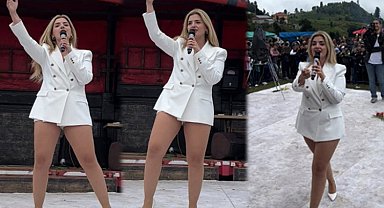 Begüm Polat kamyon kasasında konser verdi