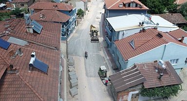 Bursa İnegöl Kurşunlu'da üst yapı çalışmaları sürüyor