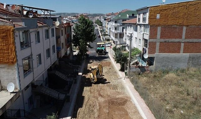 Bursa İnegöl'de kapsamlı yol ve kaldırım çalışması