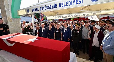 Bursa şehidini son yolculuğuna uğurladı