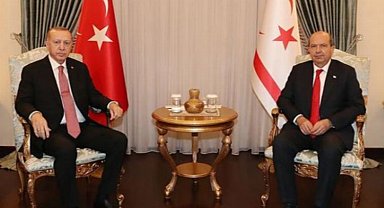 Cumhurbaşkanı Erdoğan, Ersin Tatar ile görüştü