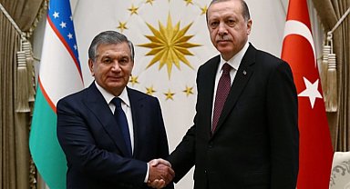 Cumhurbaşkanı Erdoğan Özbek mevkidaşıyla görüştü
